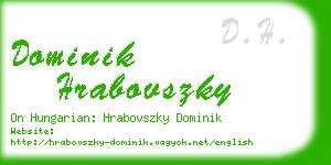 dominik hrabovszky business card